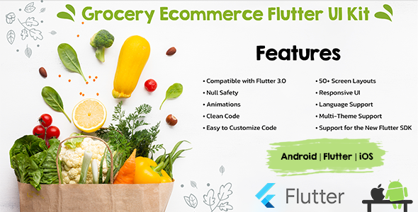 Grocery Ecommerce CodeCanyon Flutter UI Template