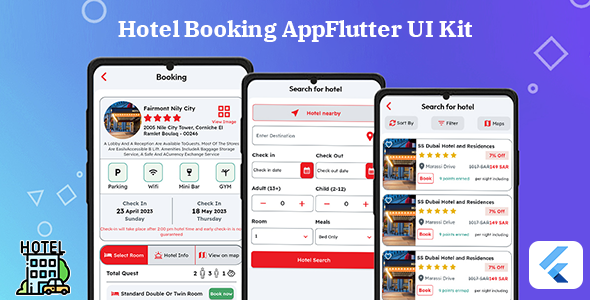 CodeCanyon Hotel Booking Flutter UI Template